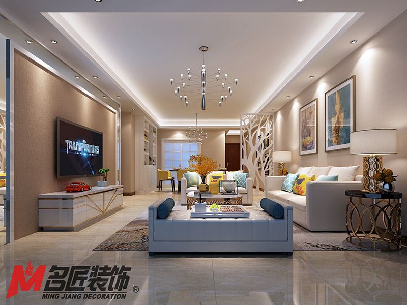 河源市東江灣·名門世家現(xiàn)代簡(jiǎn)約風(fēng)格三居室裝修案例